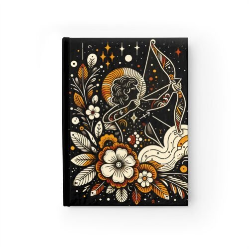 Sagittarius Journal | Zodiac-Themed Lined Hardcover Matte Notebook for Astrology Lovers