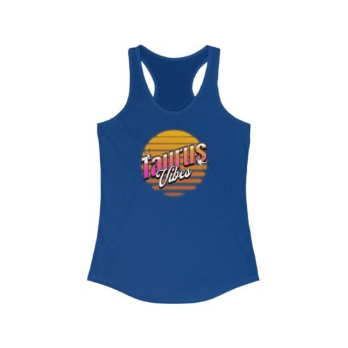Taurus Vibes Racerback Tank Top - Zodiac Sign Sleeveless Shirt for Women - Image 5