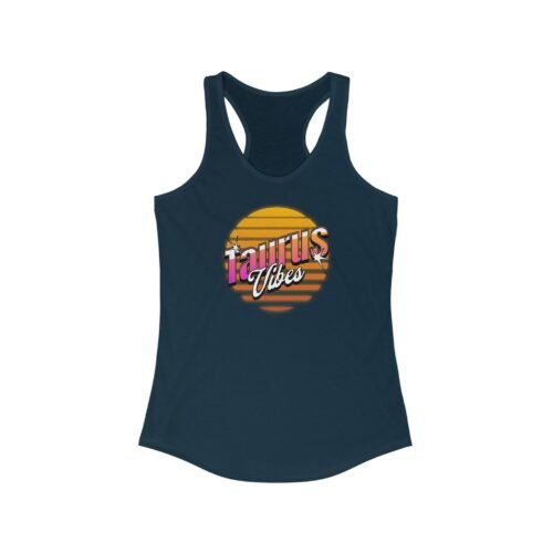 Taurus Vibes Racerback Tank Top - Zodiac Sign Sleeveless Shirt for Women - Image 7