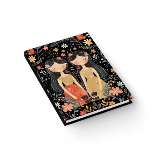 Gemini Zodiac-Themed Hardcover Matte Journal | Lined Notebook for Astrology Enthusiasts - Image 3