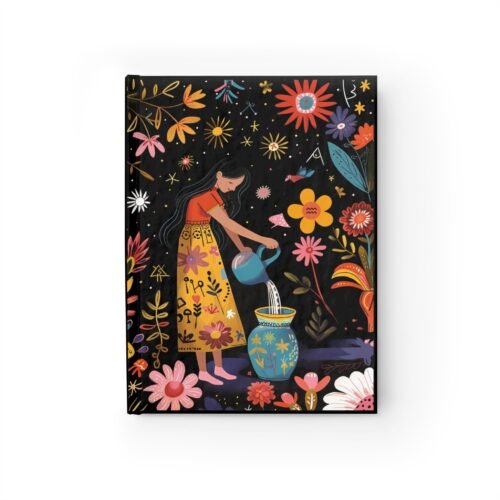 Aquarius Zodiac-Themed Journal | Lined Hardcover Matte Notebook for Astrology Enthusiasts