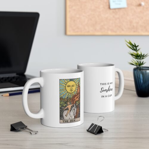 Sun Tarot Coffee Mug 11oz - Unique Astrology Tarot Card Cup Gift