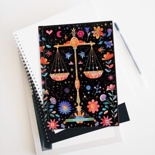 Lined Hardcover Matte Journal for Libras | Zodiac-Themed Notebook for Astrology Lovers - Image 5