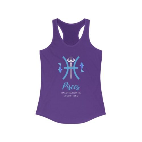 Pisces Racerback Tank Top for Women - Zodiac Sign Athletic Shirt - Astrology Workout Apparel - Image 7