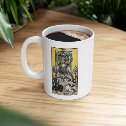 Chariot Tarot Mug - Unique Tarot Card Ceramic Coffee Cup - Perfect Gift for Tarot Readers and Enthusiasts - Image 9