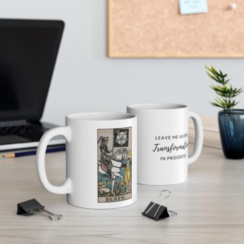 Death Tarot Card Coffee Mug 11oz - Tarot Coffee Mug Gift for Occult Enthusiasts and Mystics