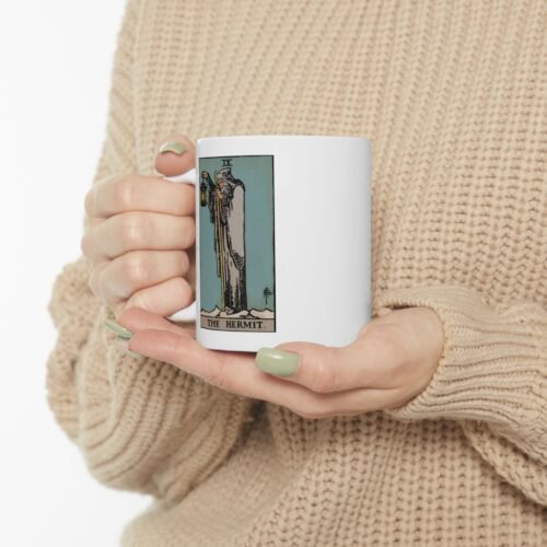 The Hermit Tarot Mug - 11oz Ceramic Coffee Cup with Tarot Card Design - Ideal Tarot Coffee Mug Gift for Mystics and Readers - Image 10