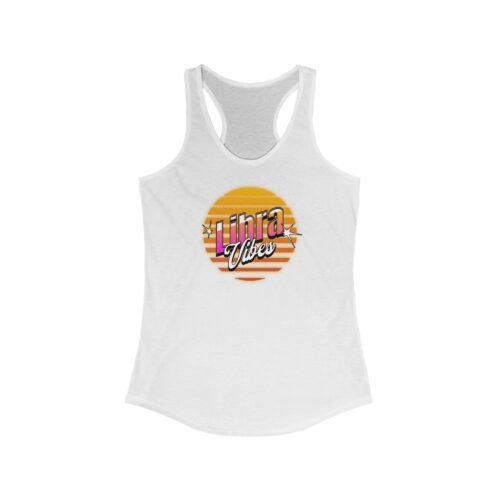Libra Vibes Racerback Tank Top - Zodiac Sign Sleeveless Shirt for Women - Astrology Workout Apparel