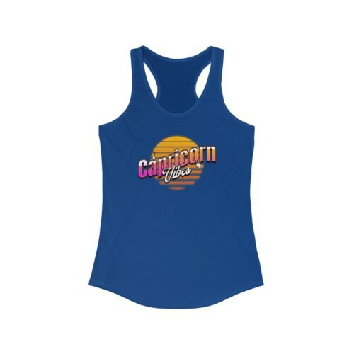 Capricorn Vibes Racerback Tank Top - Zodiac Star Sign Athletic Wear for Women - Image 5