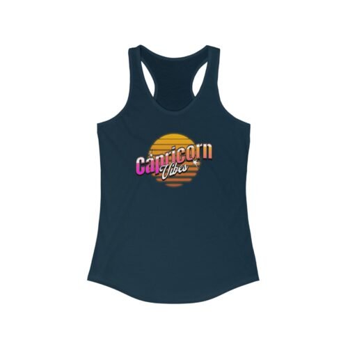 Capricorn Vibes Racerback Tank Top - Zodiac Star Sign Athletic Wear for Women - Image 7
