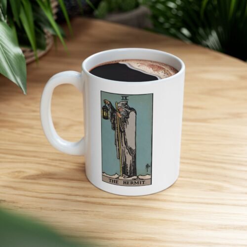 The Hermit Tarot Mug - 11oz Ceramic Coffee Cup with Tarot Card Design - Ideal Tarot Coffee Mug Gift for Mystics and Readers - Image 9