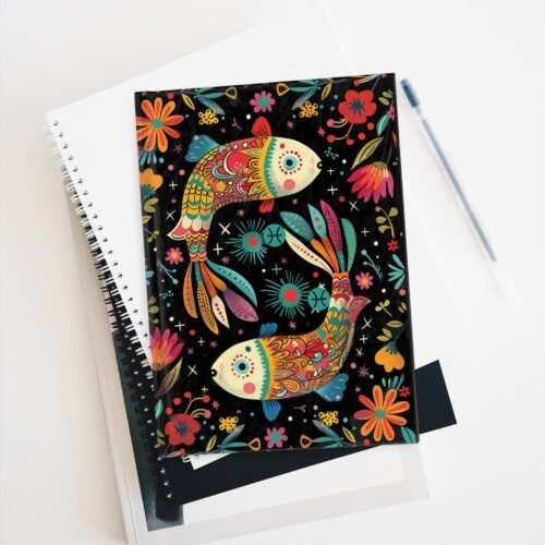Pisces Zodiac-Themed Journal | Lined Hardcover Matte Notebook for Astrology Lovers - Image 5
