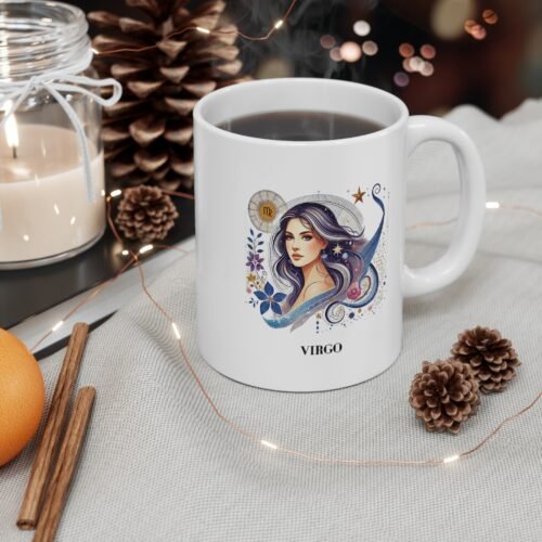 Virgo Zodiac Sign Mug 11oz - Astrology Coffee Cup Gift for Virgo Lovers - Image 4