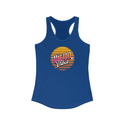 Virgo Vibes Racerback Tank Top for Women - Zodiac Sign Astrology Workout Shirt - Image 5