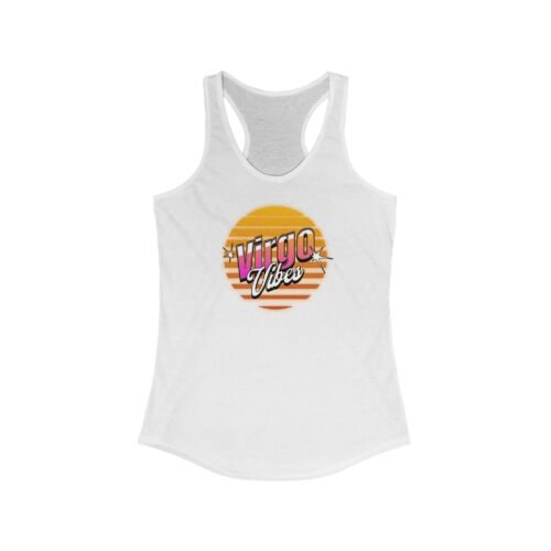 Virgo Vibes Racerback Tank Top for Women - Zodiac Sign Astrology Workout Shirt