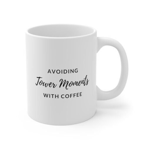 The Tower Tarot Coffee Mug 11oz Ceramic Mug with The Tower Card Design for Tarot Enthusiasts and Gifts - Image 2