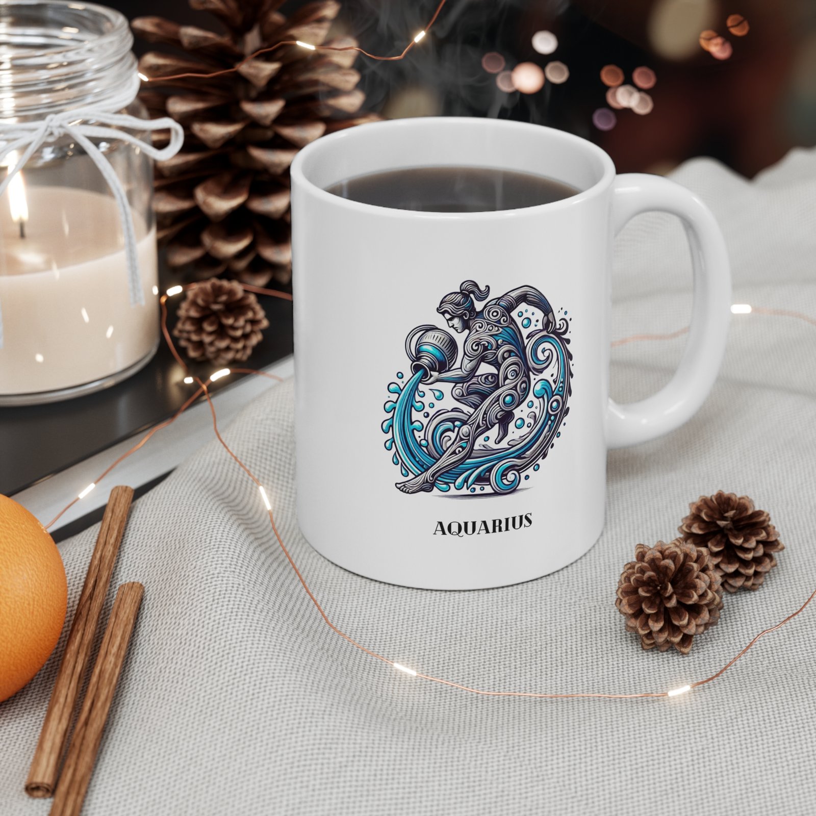 Aquarius Zodiac Mug 11oz Ceramic Horoscope Coffee Cup - Unique Astrology Gift for Aquarius Lovers - Zodiac Sign Mug - Image 4
