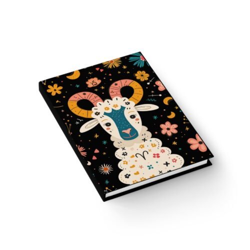 Aries Zodiac-Themed Journal | Lined Hardcover Matte Notebook for Astrology Enthusiasts - Image 3
