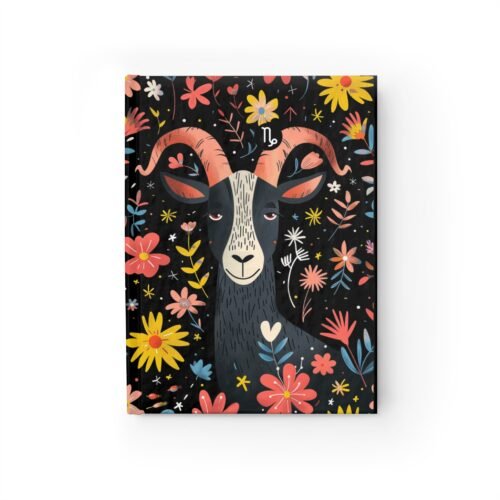 Capricorn Journal | Zodiac-Themed Lined Hardcover Matte Notebook for Astrology Lovers