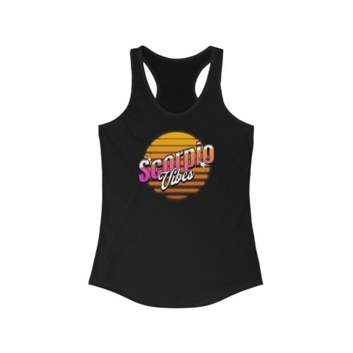 Scorpio Vibes Racerback Tank Top - Zodiac Sign Sleeveless Shirt for Scorpio Lovers - Image 3