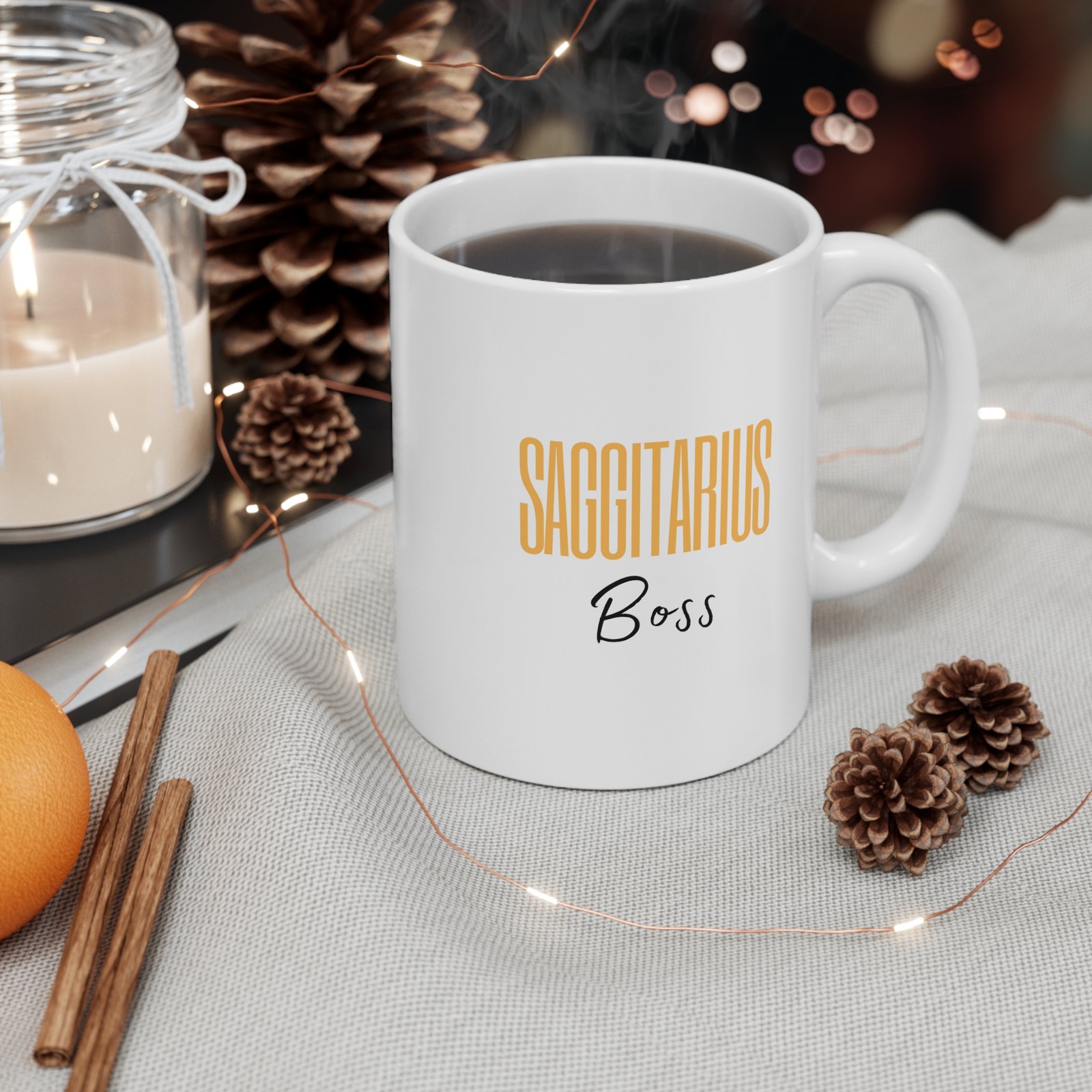 Sagittarius Boss Mug 11oz - Zodiac Sign Mug for Astrology Lovers - Perfect Gift for Sagittarius Star Sign Enthusiasts - Image 4
