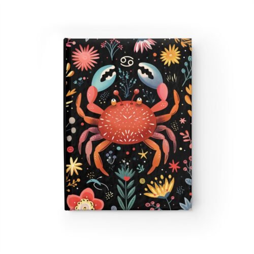 Cancer Zodiac Journal | Zodiac-Themed Lined Hardcover Matte Notebook for Astrology Lovers
