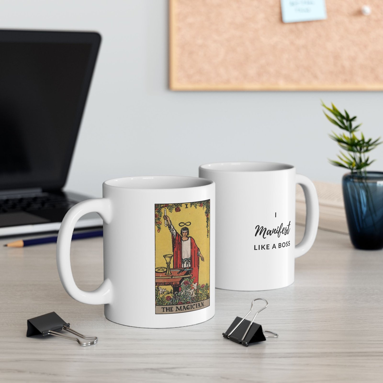 Magician Tarot Card Coffee Mug 11oz - Mystical Ceramic Mug for Tarot Readers and Enthusiasts