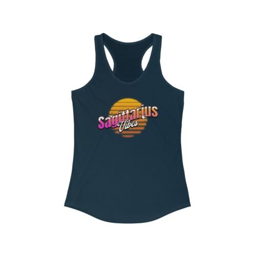 Sagittarius Vibes Racerback Tank Top - Zodiac Sign Workout Shirt for Women | Astrological Activewear - Image 7
