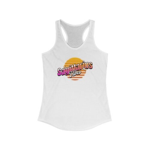Sagittarius Vibes Racerback Tank Top - Zodiac Sign Workout Shirt for Women | Astrological Activewear