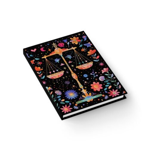 Lined Hardcover Matte Journal for Libras | Zodiac-Themed Notebook for Astrology Lovers - Image 3