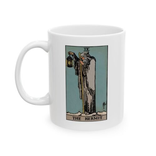 The Hermit Tarot Mug - 11oz Ceramic Coffee Cup with Tarot Card Design - Ideal Tarot Coffee Mug Gift for Mystics and Readers - Image 5