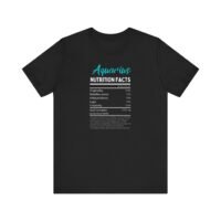 Aquarius Nutrition Facts Unisex Short Sleeve Tee - Soft Cotton Astrology Graphic T-Shirt for Zodiac Lovers