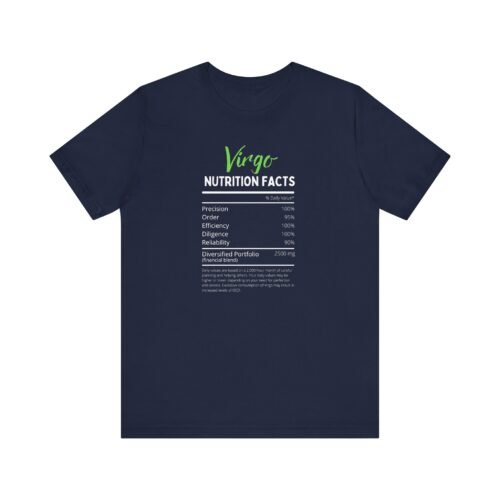 Virgo Nutrition Facts Astrology Graphic T-Shirt - Unisex Soft Cotton Zodiac Tee for Zodiac Lovers