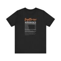 Sagittarius Nutrition Facts Astrology Zodiac T-Shirt Unisex Short Sleeve Tee Soft Cotton for Star Sign Enthusiasts