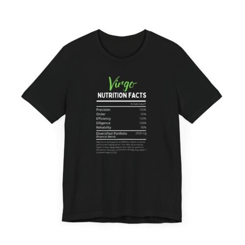 Virgo Nutrition Facts Astrology Graphic T-Shirt - Unisex Soft Cotton Zodiac Tee for Zodiac Lovers - Image 3