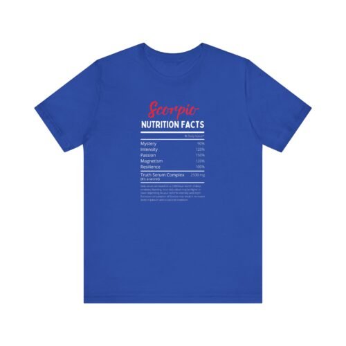 Scorpio Nutrition Facts Unisex Short Sleeve Tee - Soft Cotton Zodiac Astrology T-Shirt for Scorpio Lovers - Image 3