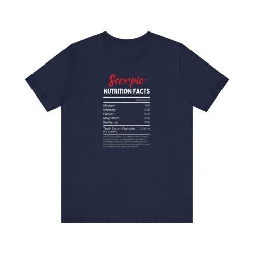 Scorpio Nutrition Facts Unisex Short Sleeve Tee - Soft Cotton Zodiac Astrology T-Shirt for Scorpio Lovers - Image 4