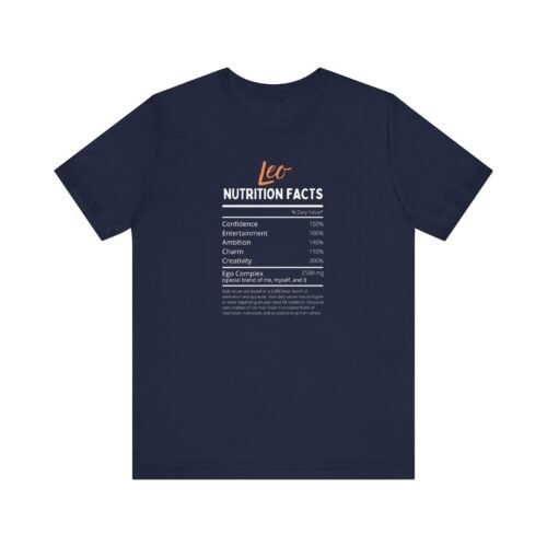 Leo Nutrition Facts Zodiac T-Shirt Soft Cotton - Image 2