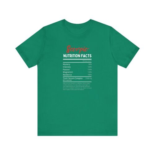 Scorpio Nutrition Facts Unisex Short Sleeve Tee - Soft Cotton Zodiac Astrology T-Shirt for Scorpio Lovers - Image 2
