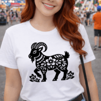 Goat Chinese Zodiac Graphic Tee