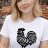 Rooster Chinese Zodiac Graphic Tee Shirt - Year of the Rooster T-Shirt with Zodiac Symbol Design - Thumbnail Image 1