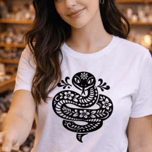 Snake Chinese Zodiac Graphic Tee - Astrology T-Shirt with Zodiac Snake Design - Perfect Gift for Zodiac Enthusiasts