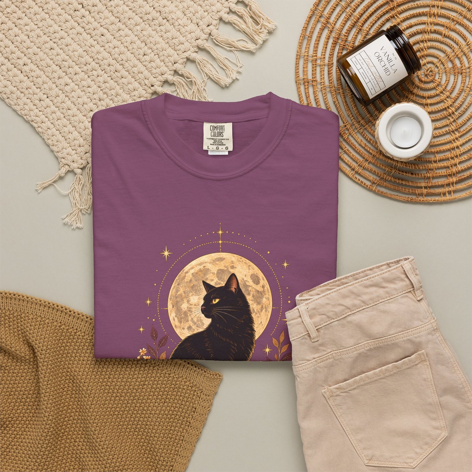 Cat Under Moonlite T-Shirt - Image 21