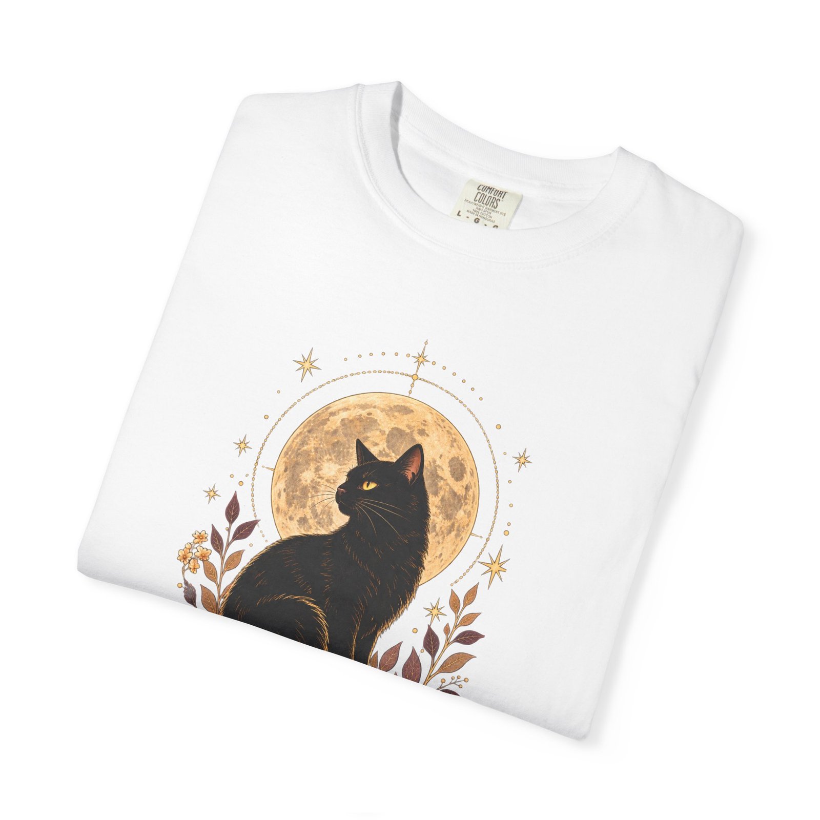 Cat Under Moonlite T-Shirt - Image 8