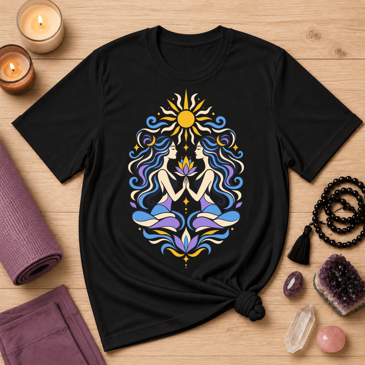 Gemini Mandala T-Shirt - Image 1