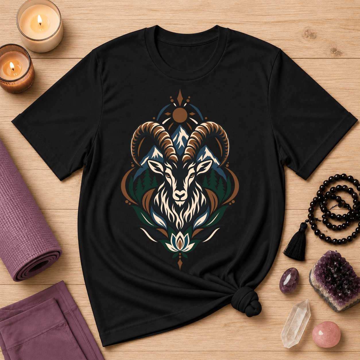 Capricorn Mandala T-Shirt - Image 1