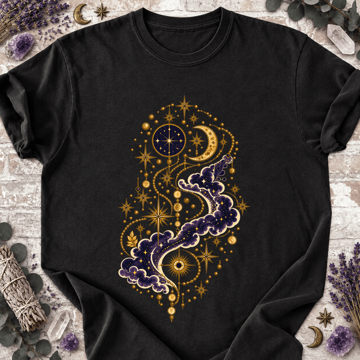 Nebulus Sky Witchy New Age T-Shirt - Image 1